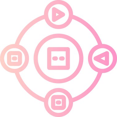 Video kamera simgesi. vektör illüstrasyonu