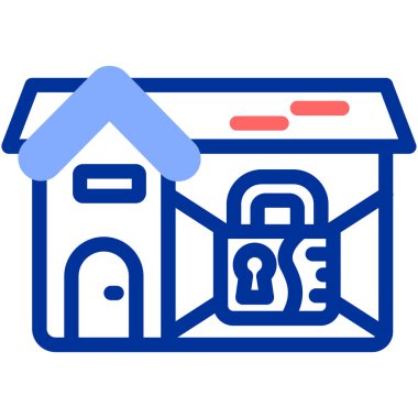 Ev güvenlik vektör simgesi.