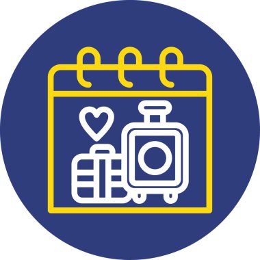 çanta bagaj ikonu vektör illüstrasyonu