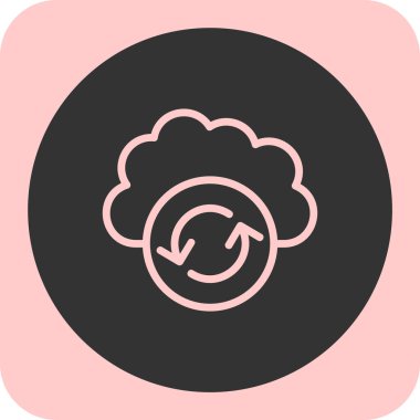 Bulut. Web simgesi basit tasarım