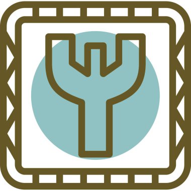 Bir çiçeğin karikatür simgesinin vektör çizimi