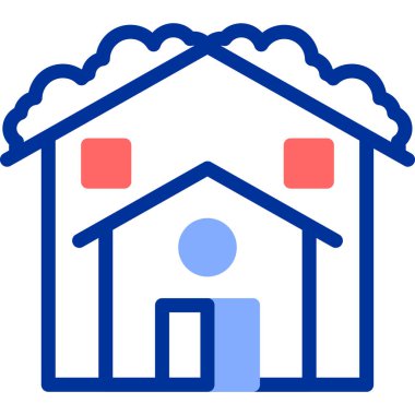 Eve. Web simgesi basit illüstrasyon