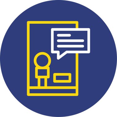 Konuşma simgesinin vektör illüstrasyonu