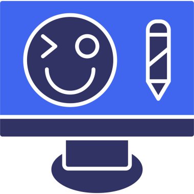 Kalem. Web simgesi basit illüstrasyon