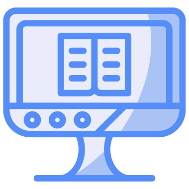 Monitör. Web simgesi basit illüstrasyon