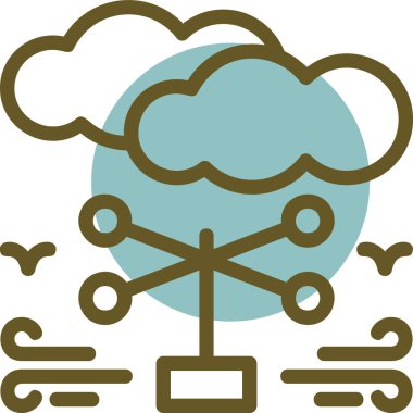 Bulut hesaplama simgesi modern vektör illüstrasyonu