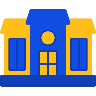 Bina. Web simgesi basit illüstrasyon