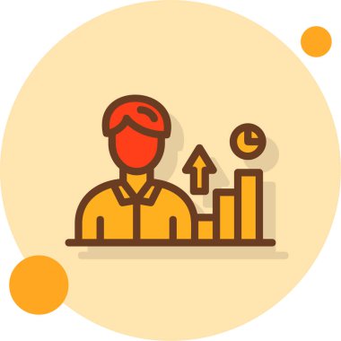 Rozet & çizelgesi için işletme yönetimi dairesi simgesi