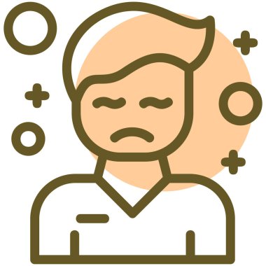 Depresyon depresif simgesi dosya ana hatları biçiminde