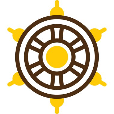 Direksiyon ikonu. Web için direksiyon vektör simgelerinin düz çizimi