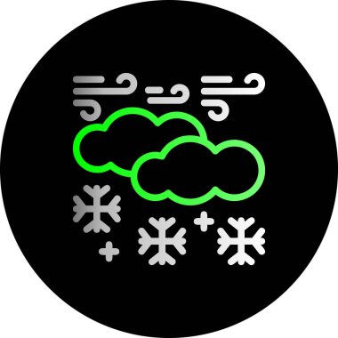 kar hava durumu ikonu vektör illüstrasyonu