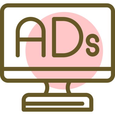 reklam reklamları renk ikonu vektör illüstrasyonu