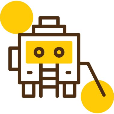 robot düz simgesi, vektör düz tasarım