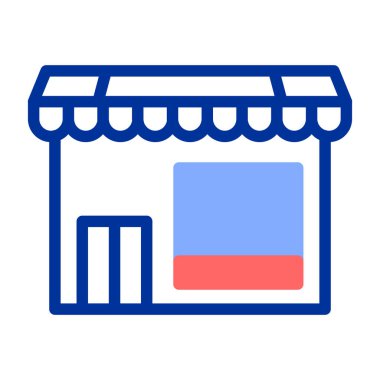 alışveriş mağazası simge vektör çizim