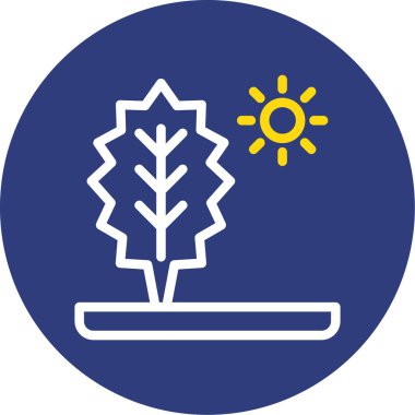 Bir ağaç simgesinin vektör illüstrasyonu