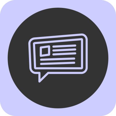 İleti simgesi soyut arkaplan grubunda izole edildi