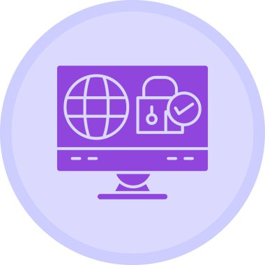 Bilgisayar. Web simgesi basit tasarım