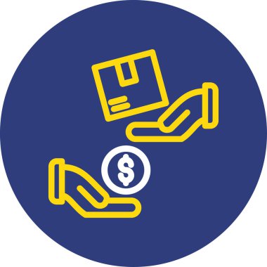 Para simgesinin vektör illüstrasyonu