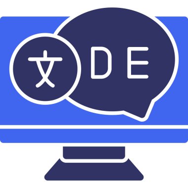 Bilgisayar modern simgesinin vektör illüstrasyonu