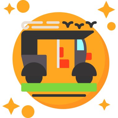 Otobüs taşıma simgesi. Web için yol vektör simgelerinin basit çizimi