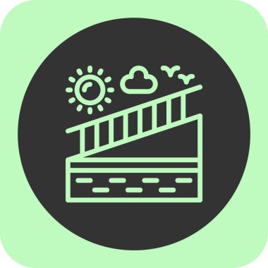 Modern b 'nin vektör illüstrasyonu fabrikanın ikonundan yoksun