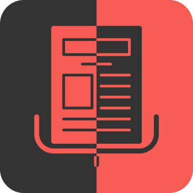 Bir gazete simgesinin vektör illüstrasyonu