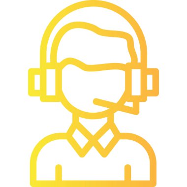 Operatör. Web simgesi basit illüstrasyon