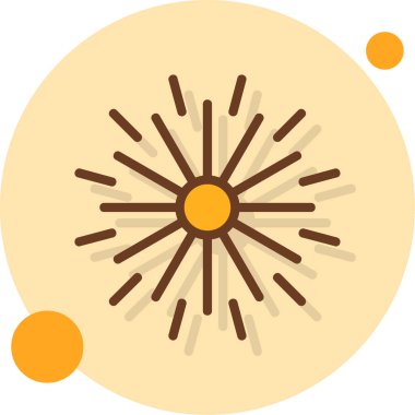 Bir güneş simgesinin vektör illüstrasyonu