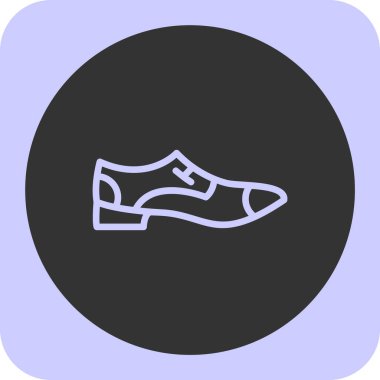 İzole edilmiş tek ayakkabı simgesinin vektör çizimi