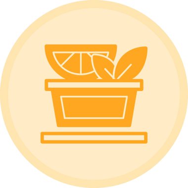 Turuncu. Web simgesi basit illüstrasyon