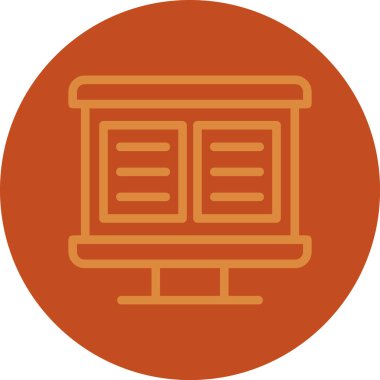 Bir kitap simgesinin vektör illüstrasyonu