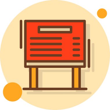 Televizyon. Web simgesi basit illüstrasyon