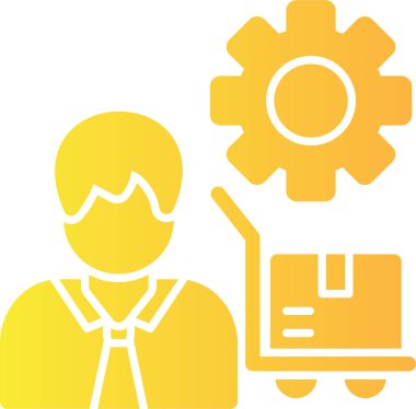 İş kadınının minimalist vektör simgesi