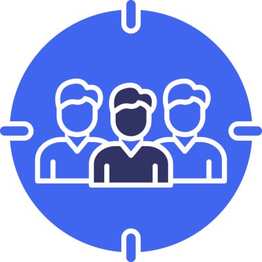 Bir grup insanın vektör çizimi