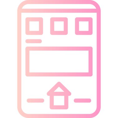 Akıllı telefon simgesi, vektör illüstrasyon tasarımı