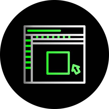 tarayıcı simgesi vektör illüstrasyonu