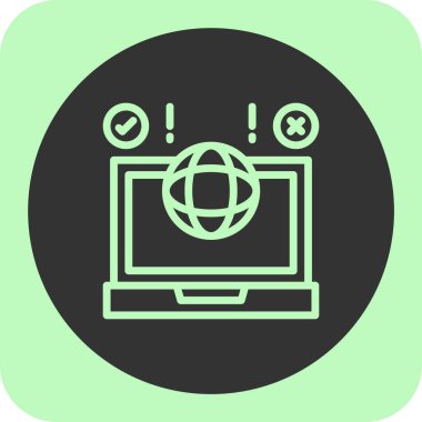 Web simgesi, vektör illüstrasyonunu izle