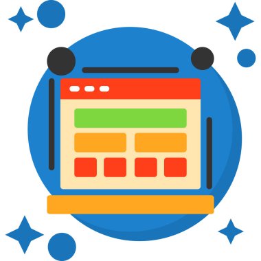 Web tasarım ikonu vektör illüstrasyonu