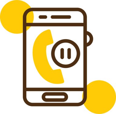 Cep telefonu simgesi, vektör illüstrasyonu