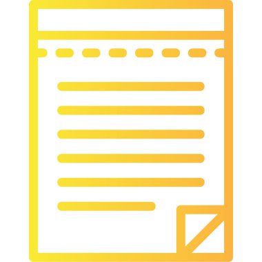 Kağıt sayfası olan bir belgenin vektör simgesi