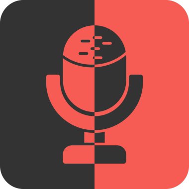 mikrofon simgesi, düz biçim tasarımı