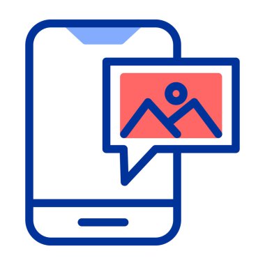 İleti vektör illüstrasyonlu akıllı telefon