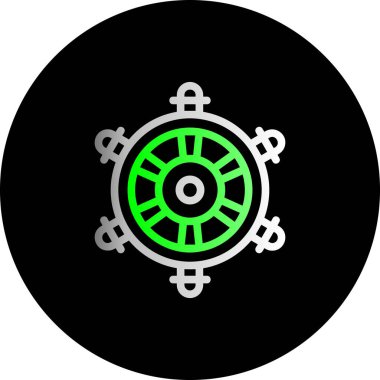 Tekerlek simgesi vektör illüstrasyonu