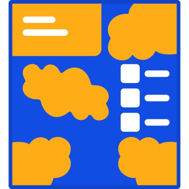 Bulut. Web simgesi basit illüstrasyon