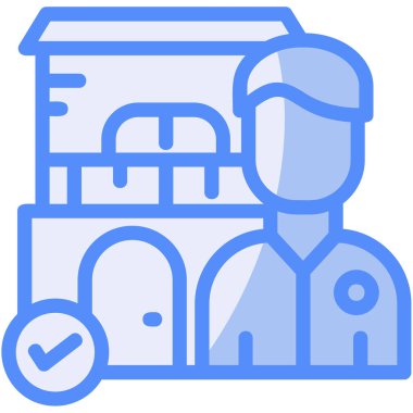 Bina. Web simgesi basit illüstrasyon