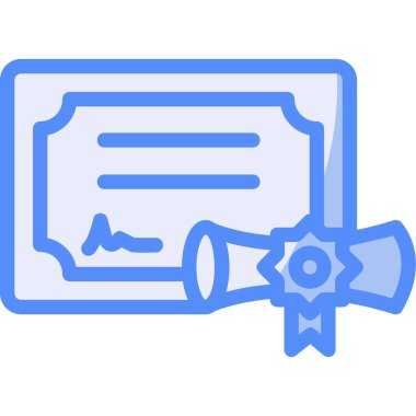 Sertifika rengi vektör illüstrasyonu