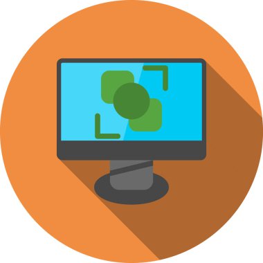 Bilgisayar monitörü. Basit resimleme