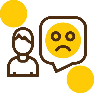 Üzücü. Web simgesi basit illüstrasyon