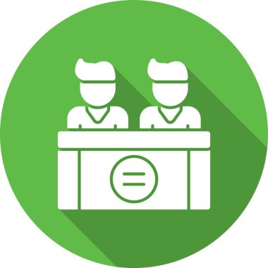 vektör iş insanları simgesi düz biçimli