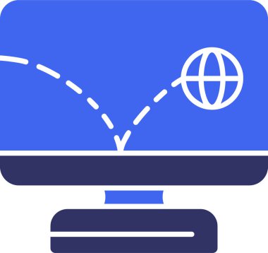 şebeke. Web simgesi basit illüstrasyon